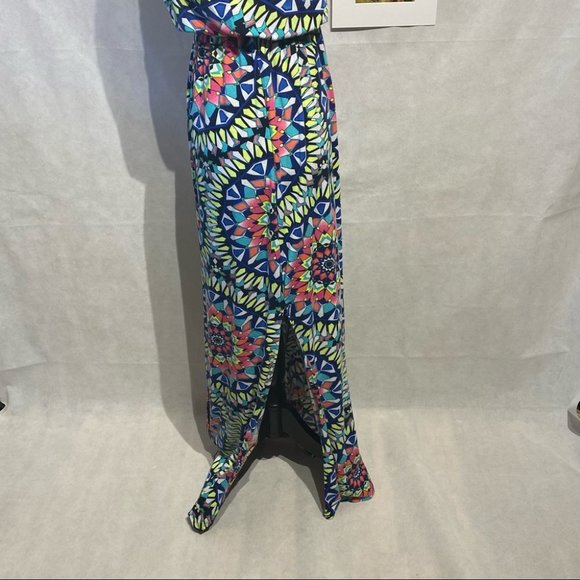 Xhilaration Long Neon Geo Strapless/Strapped Back - Picture 4 of 13